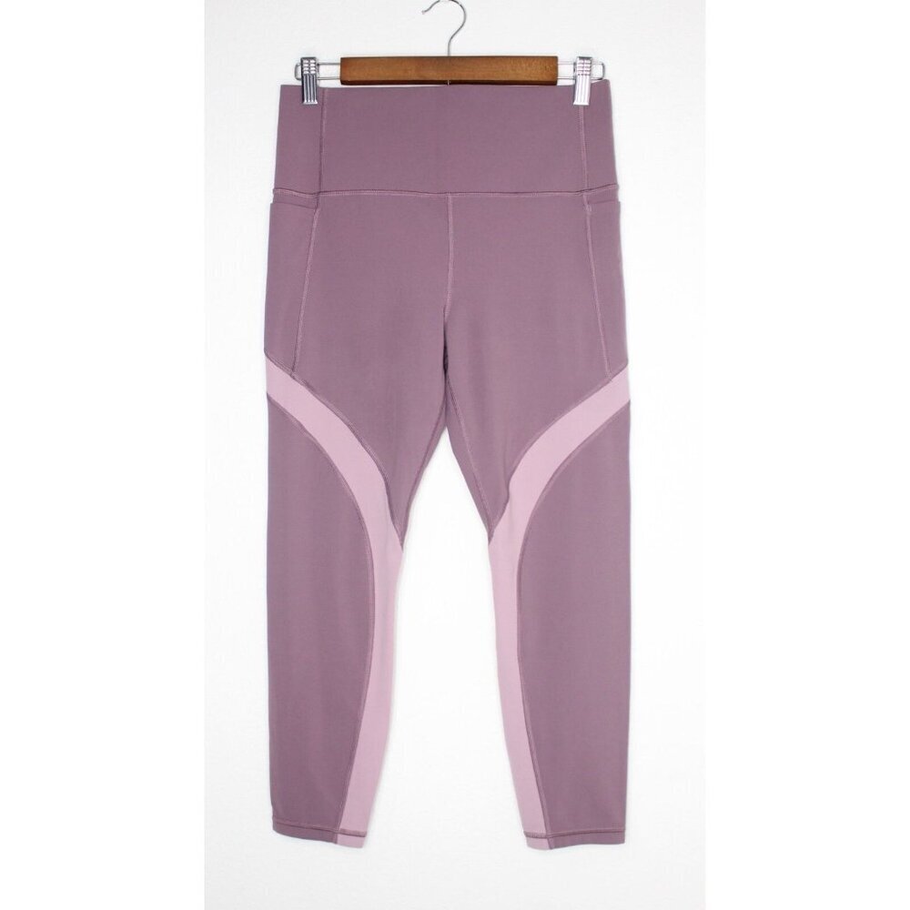 Athleta Cropped Leggings Women's M Purple Yoga Workout‎ Athletic Leisure Casual